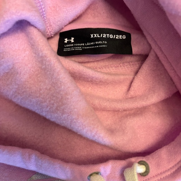 Under Armour UA Storm Fleece Hoodie Sweatshirt Pink Womens Size 2XL - Picture 4 of 6